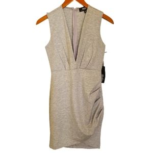 NWT Lulu's Size Medium Cocktail Hour Heather Grey Wrap Dress